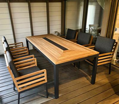 Стол IDEAL PATIO Стол обеденный ЭГМОНТ из тика 220x100 арт. EGM.2110122