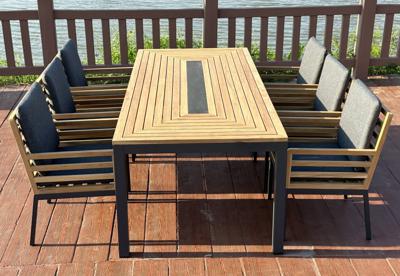 Стол IDEAL PATIO Стол обеденный ЭГМОНТ из тика 220x100 арт. EGM.2110122