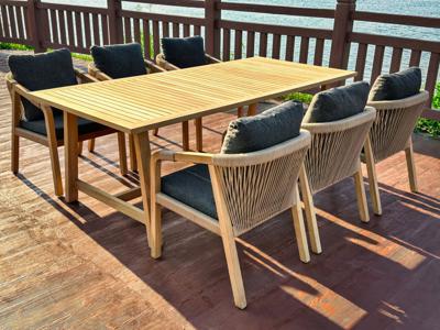 Обеденная группа IDEAL PATIO Обеденная группа ЛЕОНОРЕН каркас тик / стол тик 220 арт. LEO.2038722