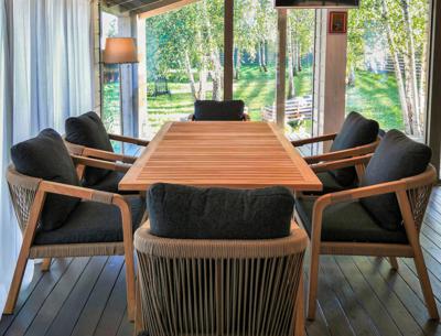 Обеденная группа IDEAL PATIO Обеденная группа ЛЕОНОРЕН каркас тик / стол тик 180 арт. LEO.2038718