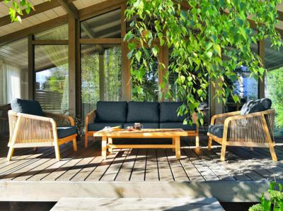 Лаунж зона IDEAL PATIO Лаунж зона ЛЕОНОРЕН с трехместным диваном и плетеным роупом арт. LEO.1037003