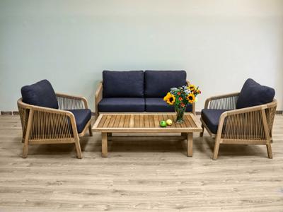Лаунж зона IDEAL PATIO Лаунж зона ЛЕОНОРЕН с двухместным диваном и плетеным роупом арт. LEO.1037002