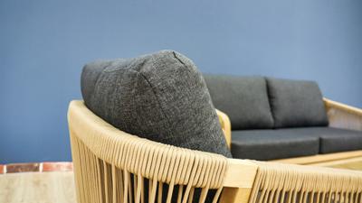 Лаунж зона IDEAL PATIO Лаунж зона ЛЕОНОРЕН с двухместным диваном и плетеным роупом арт. LEO.1037002