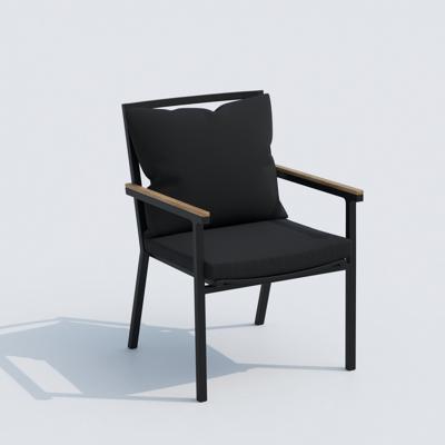 Обеденная группа IDEAL PATIO Обеденная группа  КАНА ФЕСТА плюс каркас карбон / стол стекло 200 / ткань черная арт. CAN.2015620