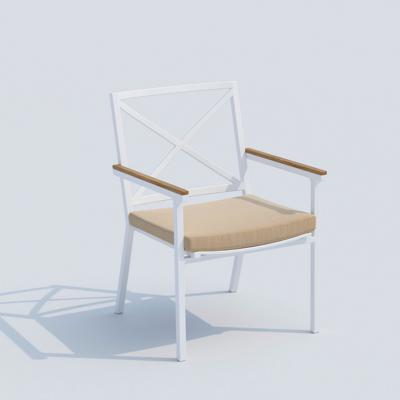 Обеденная группа IDEAL PATIO Обеденная группа ТЕЛЛА ФЕСТА каркас белый / стол тик 220 / ткань бежевая арт. TLL.2024222