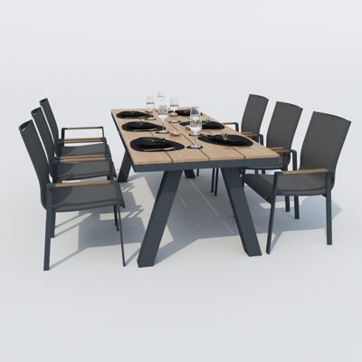Стол IDEAL PATIO Стол обеденный МИРРА 220 см карбон арт. MRR.2110522