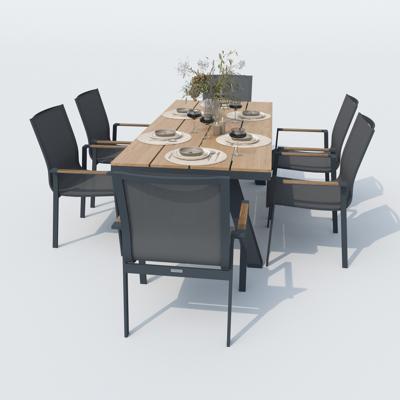 Стол IDEAL PATIO Стол обеденный МИРРА 180 см карбон арт. MRR.2110518