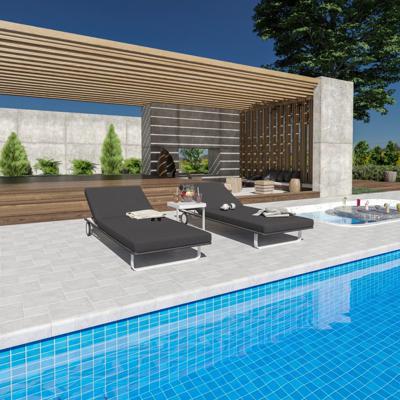 Мебель IDEAL PATIO Шезлонг КОСТА на колесах антрацит - белый каркас арт. CST.3025000