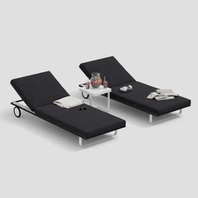 Мебель IDEAL PATIO Шезлонг КОСТА на колесах антрацит - белый каркас арт. CST.3025000