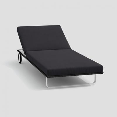 Мебель IDEAL PATIO Шезлонг КОСТА на колесах антрацит - белый каркас арт. CST.3025000
