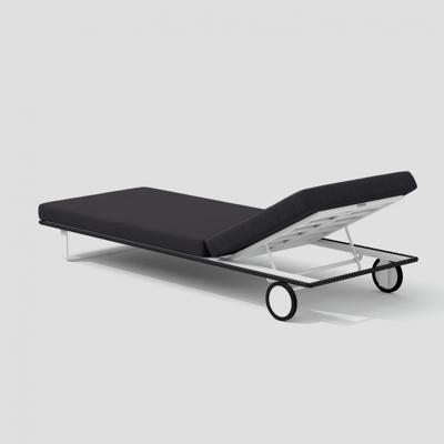 Мебель IDEAL PATIO Шезлонг КОСТА на колесах антрацит - белый каркас арт. CST.3025000