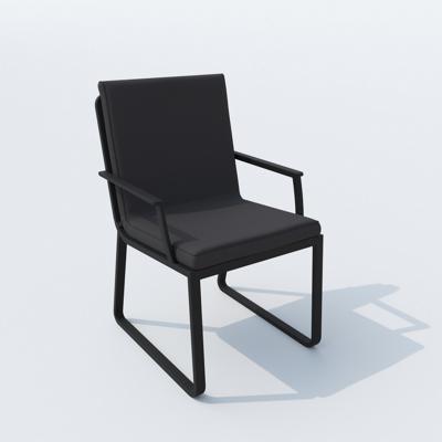 Обеденная группа IDEAL PATIO Обеденная группа ДИВА АЛЬБА  каркас карбон / стол стекло диа 110 / ткань антрацит арт. DVA.2012511