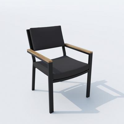 Обеденная группа IDEAL PATIO Обеденная группа ТЕЛЛА  БОНТА каркас карбон / стол тик 180 / ткань антрацит арт. TLL.2011518