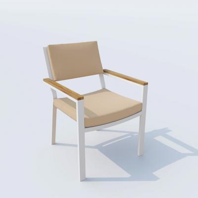 Обеденная группа IDEAL PATIO Обеденная группа ТЕЛЛА  БОНТА каркас белый / стол тик 200 / ткань бежевая арт. TLL.2021220
