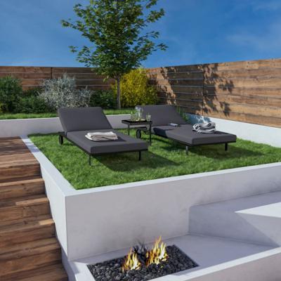 Мебель IDEAL PATIO Шезлонг КОСТА на колесах антрацит - каркас карбон арт. CST.3015000