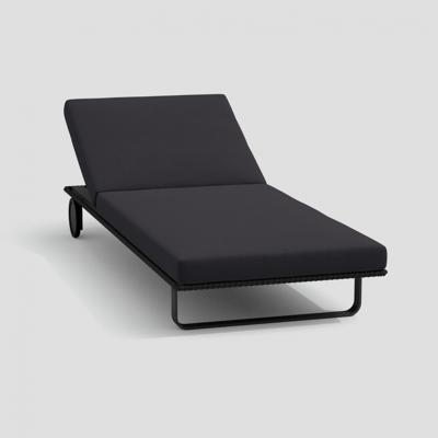 Мебель IDEAL PATIO Шезлонг КОСТА на колесах антрацит - каркас карбон арт. CST.3015000