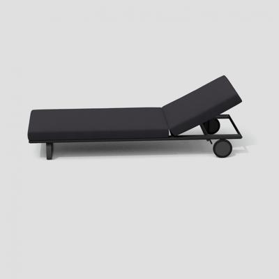 Мебель IDEAL PATIO Шезлонг КОСТА на колесах антрацит - каркас карбон арт. CST.3015000