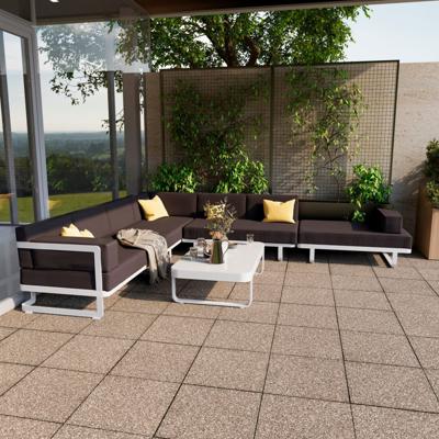 Лаунж зона IDEAL PATIO Лаунж зона угловая ТЕСОРА антрацит - белый каркас арт. TSR.1025004