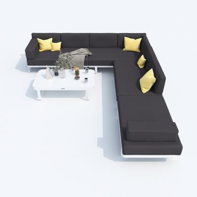 Лаунж зона IDEAL PATIO Лаунж зона угловая ТЕСОРА антрацит - белый каркас арт. TSR.1025004
