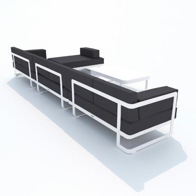 Лаунж зона IDEAL PATIO Лаунж зона угловая ТЕСОРА антрацит - белый каркас арт. TSR.1025004