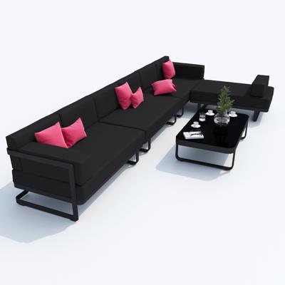 Лаунж зона IDEAL PATIO Лаунж зона угловая ТЕСОРА черная - каркас карбон арт. TSR.1016004