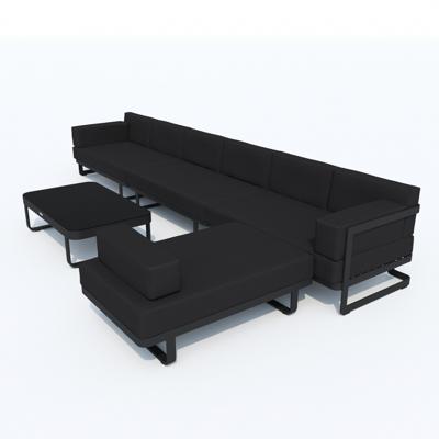 Лаунж зона IDEAL PATIO Лаунж зона угловая ТЕСОРА черная - каркас карбон арт. TSR.1016004