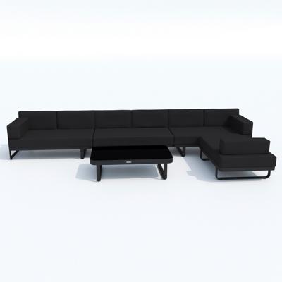 Лаунж зона IDEAL PATIO Лаунж зона угловая ТЕСОРА черная - каркас карбон арт. TSR.1016004