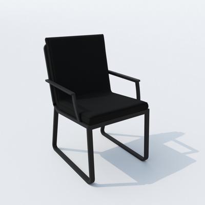 Обеденная группа IDEAL PATIO Обеденная группа ТЕЛЛА  АЛЬБА  каркас карбон / стол тик 200 / ткань черная арт. TLL.2012620