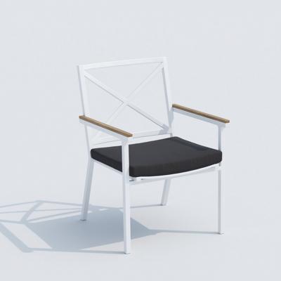 Обеденная группа IDEAL PATIO Обеденная группа ТЕЛЛА  ФЕСТА  каркас белый / стол тик 220 / ткань антрацит арт. TLL.2024522