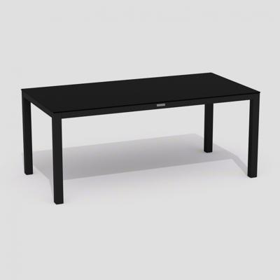 Обеденная группа IDEAL PATIO Обеденная группа КАНА  ФЕСТА  каркас карбон / стол стекло 180 / ткань черная арт. CAN.2014618