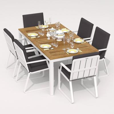 Стол IDEAL PATIO Стол обеденный ТЕЛЛА  из тика 180x90 белый арт. TLL.2120118
