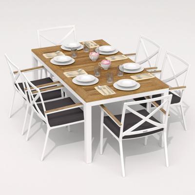 Стол IDEAL PATIO Стол обеденный ТЕЛЛА  из тика 180x90 белый арт. TLL.2120118