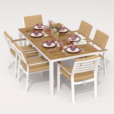 Стол IDEAL PATIO Стол обеденный ТЕЛЛА  из тика 180x90 белый арт. TLL.2120118