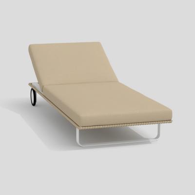 Мебель IDEAL PATIO Шезлонг КОСТА на колесах бежевый - белый каркас арт. CST.3022000