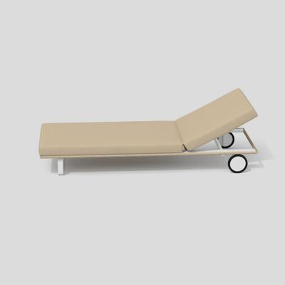 Мебель IDEAL PATIO Шезлонг КОСТА на колесах бежевый - белый каркас арт. CST.3022000