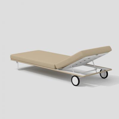 Мебель IDEAL PATIO Шезлонг КОСТА на колесах бежевый - белый каркас арт. CST.3022000