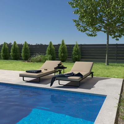 Мебель IDEAL PATIO Шезлонг КОСТА на колесах бежевый - каркас карбон арт. CST.3012000