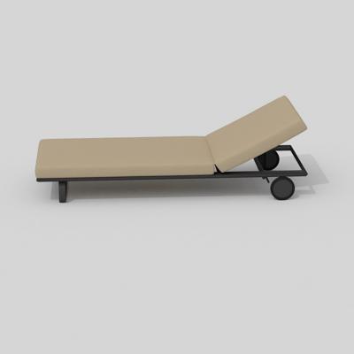 Мебель IDEAL PATIO Шезлонг КОСТА на колесах бежевый - каркас карбон арт. CST.3012000
