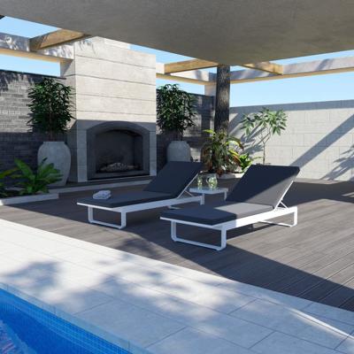 Мебель IDEAL PATIO Шезлонг ЛЕТТО антрацит - белый каркас арт. LTT.3025000