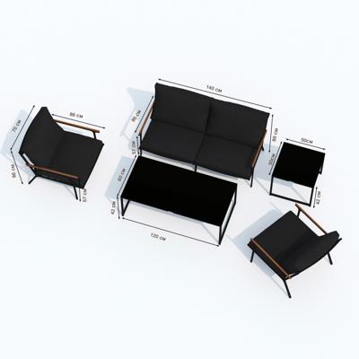 Лаунж зона IDEAL PATIO Кресло ФЕСТА черное арт. FST.1116000