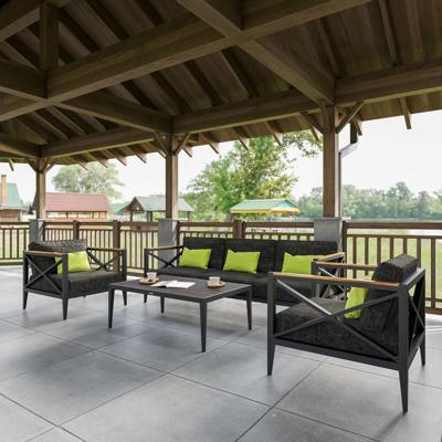 Лаунж зона IDEAL PATIO Лаунж зона ВЕРИТА темно-серая - каркас карбон арт. VRT.1017003