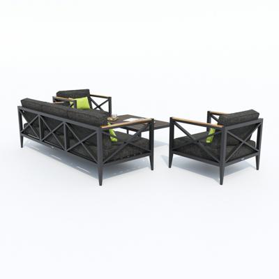 Лаунж зона IDEAL PATIO Лаунж зона ВЕРИТА темно-серая - каркас карбон арт. VRT.1017003