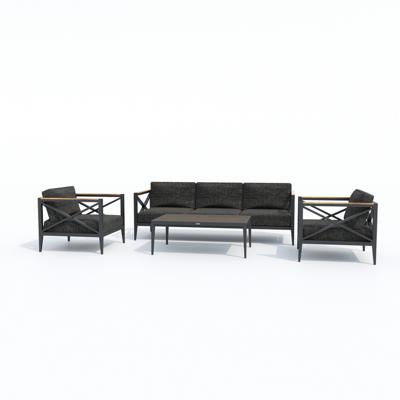 Лаунж зона IDEAL PATIO Лаунж зона ВЕРИТА темно-серая - каркас карбон арт. VRT.1017003