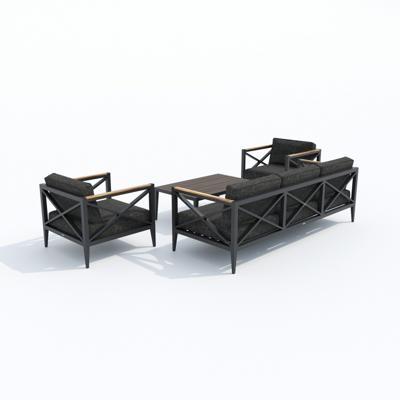 Лаунж зона IDEAL PATIO Лаунж зона ВЕРИТА темно-серая - каркас карбон арт. VRT.1017003