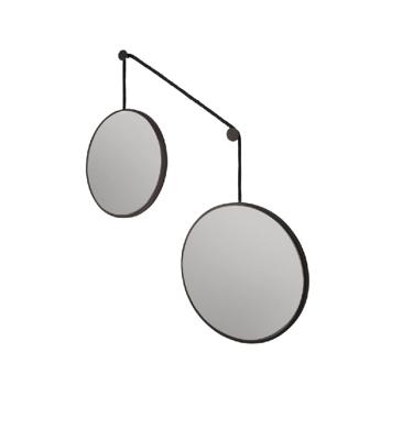 Зеркало Art-Zerkalo Balance S Black 2 зеркала по 30см  на черном шнуре арт. SM200BL