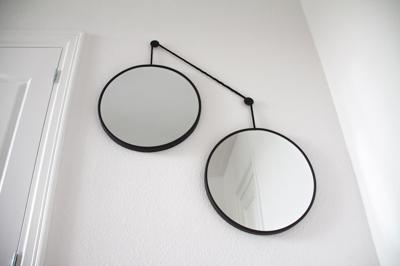 Зеркало Art-Zerkalo Balance S Black 2 зеркала по 30см  на черном шнуре арт. SM200BL