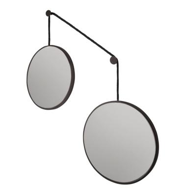 Зеркало Art-Zerkalo Balance M Black 2 зеркала по 40см  на черном шнуре арт. SM201BL