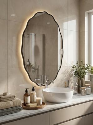 Зеркало Art-Zerkalo Fancy Oval LED Black Зеркало в раме с подсветкой арт. SM193LBL