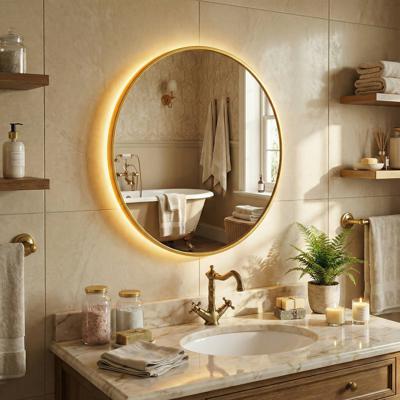 Зеркало Art-Zerkalo Ala M LED Gold Зеркало в раме с подсветкой арт. SM002LGL