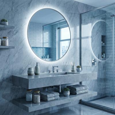 Зеркало Art-Zerkalo Ala L LED Silver Зеркало в раме с подсветкой арт. SM003LSL